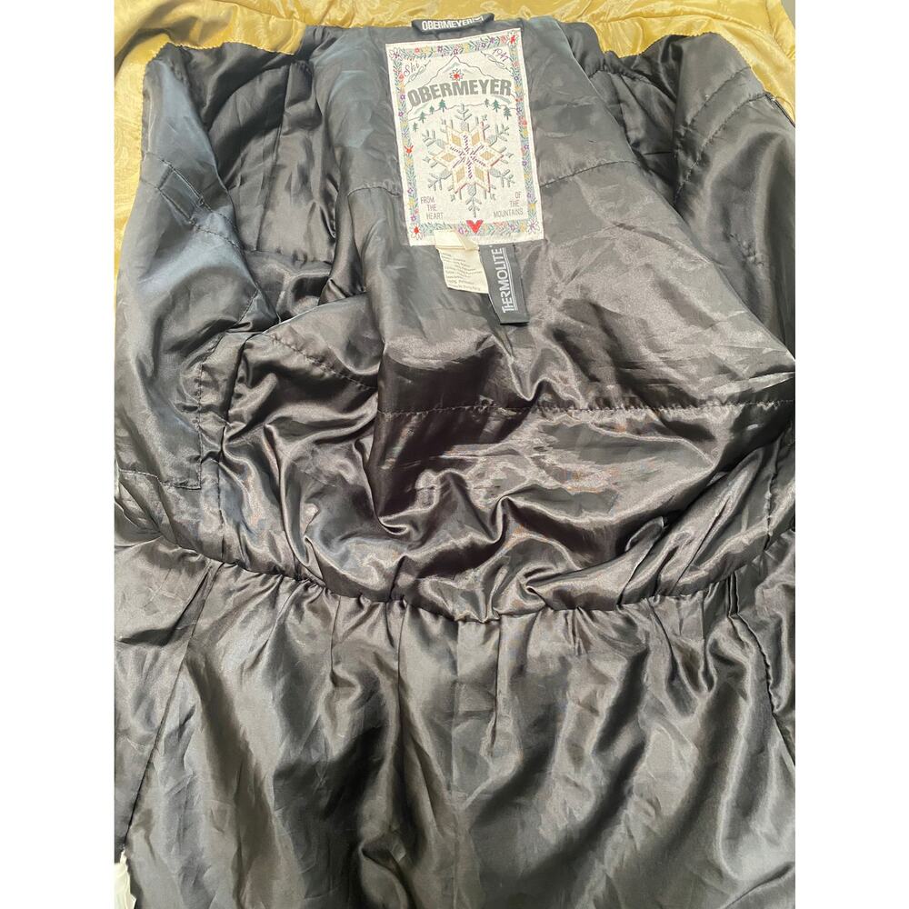 Vintage Obermeyer Down Ski Jacket w Faux Fur Trim Hood Women Sz XS / S R$389 - Picture 12 of 14